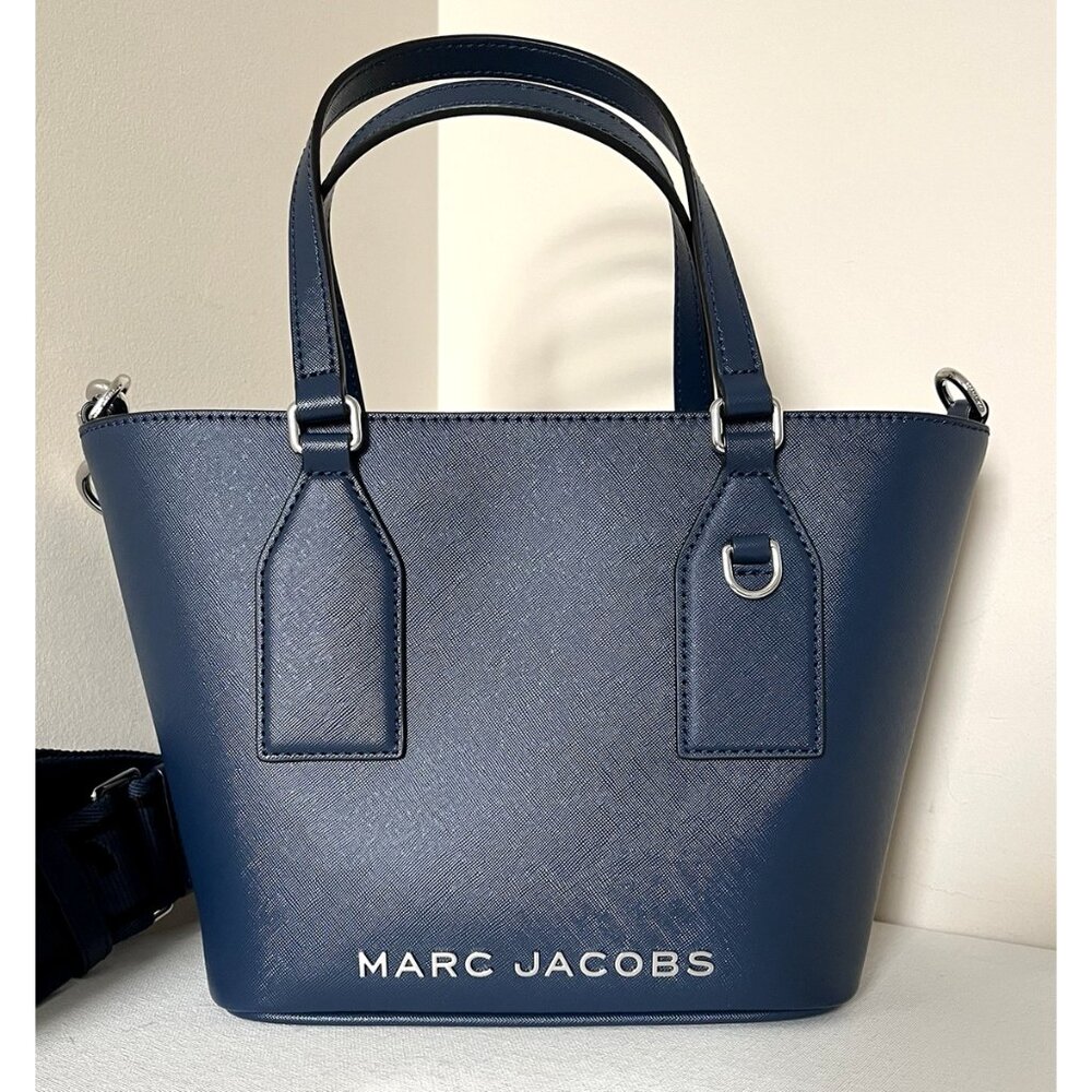 New Marc Jacobs Crossgrain Tote Azure Blue